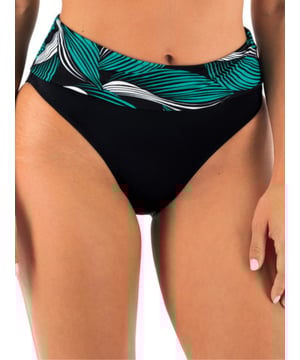 Fantasie Saint Lucia Fold Bikini Brief. High waisted brief with high coverage, lining and fold style. Product is recommended hand wash only.