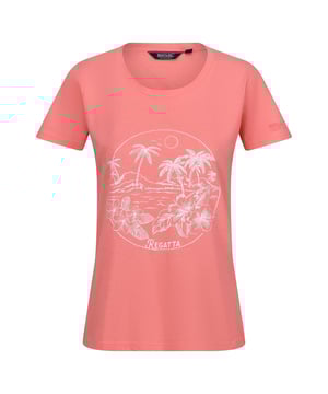 100% Katoen. Stof: Coolweave, Jersey, Zachte aanraking. Ontwerp: Grafische print, Tekst, Bomen, Tropisch eiland. Hals: Crew Neck. Mouwtype: Korte mouwen. Stoftechnologie: Ademend. 160 g/m². Duurzaamheid: Duurzame materialen.