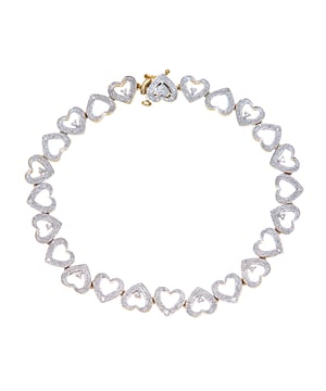 9K (375) geel goud: 8 gram; # Diamant: 0,1 ct