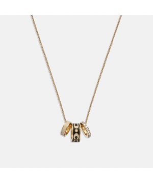 Kissing C Enamel Rondell Necklace