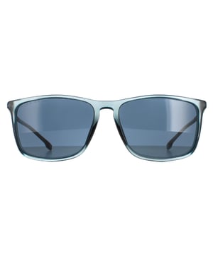 Hugo Boss Rectangle Mens Blue  Blue  BOSS 1182/S/IT  Sunglasses are a masculine design with a super slim rectangular frame. Crafted in Italy from lightweight plastic they're comfortable and durable with the Hugo Boss logo etched into the slender temples.
