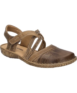 Estas sandalias están fabricadas por nosotroscon piel muy duraderas. La práctica cremallera sirve para una sujeción firme en el zapato. Las elaboradas costuras mano también convencen por su calidad. Con el ancho de zapato G el modelo ofrece una anchura normal. Con el modelo Rosalie 54 podrá disfrutar de más libertad en su tiempo libre.