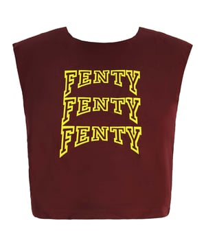 Puma x Rihanna Fenty Sleeveless Cropped Crew Neck Top Burgundy Womens 575875 01