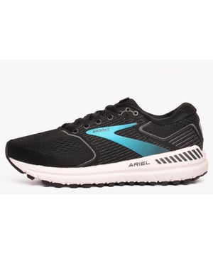 Designed to elevate your running experience whilst cushioing your run with a DNA cushioned midsole, easier flow from landing to toe-off and a smoother ride overall, these Ariel 20 are a firm favourite amongst runners. 
 Constructed with a knitted textile sock like fit upper, these running shoes provide unparalleled performance and support with enhanced breathability and secure lace up closure for you to be able to fully concentrate on your run ahead and achieve your goals.
 Completed with a padded tongue, heel and ankle collar and a durable grip rubber outsole delivering support and cushioning wherever your run takes you. 
 - Textile mesh / synthetic upper
 - Secure lace up fit
 - DNA midsole cushioning
 - Padded tongue, heel and ankle collar
 - Durable grip rubber outsole 
 - Heel support for a secure locked in fit
 - Guiderails for a stable ride
 - Brooks branding throughout