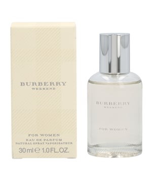 Weekend For Women von Burberry ist ein blumiger Duft. Die Kopfnoten sind Reseda, Mandarine und Salbei. Die Herznoten sind Veilchenwurzel, Iris, Nektarine, Pfirsichblüte, Hagebutte, rotes Alpenveilchen und Hyazinthe. Die Basisnoten sind Sandelholz, Moschus und Zeder. Weekend For Women wurde 1997 auf den Markt gebracht.
