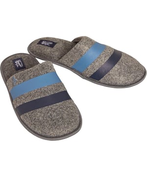 Penguin Benny Slip-On Gray Synthetic Mens Slippers Pen0564 Charcoal Gray