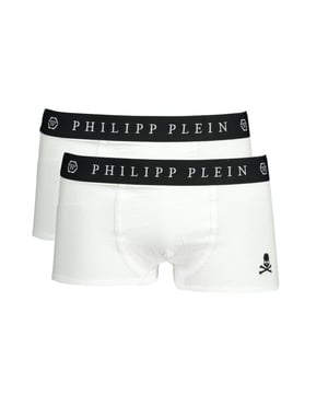 Stylish white cotton boxer shorts for men
  Elasticized boxers with the brands logo on the elastic band
  Pack includes two pieces
  Crafted with comfort in mind
Material: 95% Cotton 5% Elastane