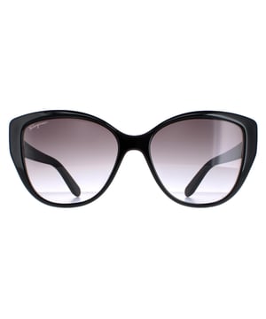Las gafas de sol Salvatore Ferragamo SF912S 001 negras con estampado floral gris degradado son una elección elegante y sofisticada para cualquier fashionista. Estas gafas de sol tienen un diseño elegante y moderno, con montura cat eye de montura completa hecha de acetato duradero y de alta calidad. El emblemático logotipo de Ferragamo destaca en las patillas, añadiendo un toque de lujo y diseño. Estas gafas de sol son el accesorio perfecto para cualquier atuendo, tanto si se viste para una ocasión especial como si simplemente va a hacer recados en un día soleado.