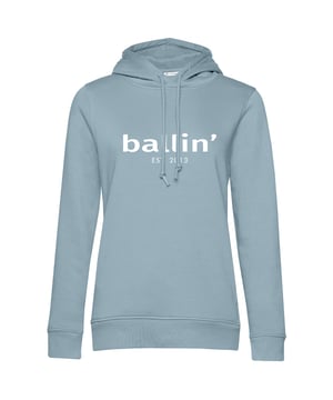 Wmn Hoodie von Ballin Est. 2013 in der farbe Blau und in größe XS.