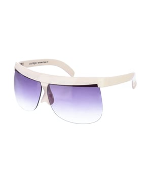 Acetate frame sunglasses
 White color
 Oval shaped frame.
 Gray colored lenses
 Acetate temples.
 100% UV Protection.
 Anti-reflective crystals.

 More information
 Lens height: 62 mm.
 Lens width: 70mm.
 Bridge: 09mm.
 Temples: 135 mm ..

 Cleaning and maintenance:
 -Clean the glasses with soap and water.
 - Do not use dirty or abrasive cloths, which may alter the characteristics of the filters.
 - Use only original accessories and spare parts.
 Measures: Lens width: 62 mm.- Lens height: 70 mm.- Bridge: -09 mm.- Temples: 135 mm.
 Composition: Acetate
 Care:
Clean the glasses with soap and water.
- Do not use dirty or abrasive cloths, which may alter the characteristics of the filters.
- Use only original accessories and spare parts.