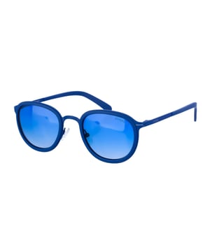 Gafas de sol Kypers con montura de metílica.
Color Azul
Forma ovalada.
Lentes de color Azul
Patillas metálicas con acabado en acetato, con el nombre de la marca grabado.
100% Protección UV. 
Cristales antirreflejo.
Incluye una funda de tela de protección.

Medidas:  Alto lente: 44 mm
Ancho lente: 47 mm.
Puente: 21 mm.
Patillas: 138 mm..

Limpieza y manutención:
-Limpiar las gafas con agua y jabón (neutro).
- No utilice paños sucios o abrasivos, que puedan alterar las características de los filtros.
- Utilice solo accesorios y repuestos originales.