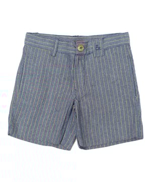 Bermuda 
 Denim blue color 
 Belt with loops. 
 Embroidered brand logo on the waistband. 
 Adjustable waistband by internal rubber. 
 Zip and button closure. 
 Open pockets on the sides. 
 Pocket with button closure on the back. 

 Composition: 
 100% cotton. 

 Cares: 
 - Wash at max. 30 ° C 
 - Do not bleach. 
 - Iron at low temperature. 
 - Supports dry cleaning. 
 - Do not use dryer. 

 Composition: 100% Cotton
 Care:
Wash at max. 30ºC.
 Do not use bleach.
 Iron at low temperature.
 Supports dry cleaning.
 Do not use dryer.