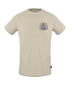 Aquascutum Stitched Aldis Logo Beige T-Shirt. Aquascutum Stitched Aldis Logo Beige T-Shirt. Crew Neck, Short Sleeves. Stretch Fit 95% Cotton 5% Elastane. Regular Fit, Fits True To Size. Style TSIA29 12