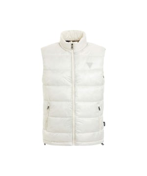 Doudoune sans manche Guess super leicht Herren Beige Synthetik. Authentisches Kleidungsstück der Marke Guess - Design im Streetwear/Sportswear-Stil von Guess - Guess für Herren, modisch und perfekt für den Alltag - Doudoune sans manche Guess in Beige passt perfekt zu Ihrer restlichen Garderobe - bequeme Synthetikmaterialien - klassisch - super leicht -