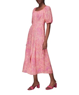 Introducing the exquisite Cracked Batik Silk Midi Dress, a stunning statement piece perfect for weekend ventures and day events. Crafted from premium silk, adorned with an enchanting batik print, and complete with charming short sleeves and scoop neckline, this dress is an effortless blend of sophistication and style.