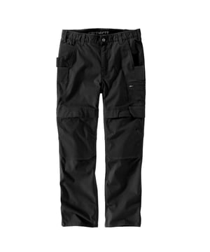 *Sizing Note* Carhartt are more generously sized, you may need to consider dropping down a size from your traditional workwear clothing. RELAXED FIT, STRAIGHT LEG � 8 oz/yd� - 271 gsm � 59% Cotton/39% Polyester/2% Elastane � Stretch Ripstop � Rugged Flex� - Eases movement � Mid rise, sits slightly below the waist � Long Trousers � Kick panels - Cordura� reinforced kick panels that extend to inner leg for added durability � Cordura� -lined front ledge pockets � Coin pocket in right front pocket � Cordura�-extended ruler pocket � Cordura� reinforced utility pocket � Right-leg Cordura� utility loop � Flex Cordura� top full capacityback pockets � Fully articulated knee, with flat backseam and Flex Cordura� top-loading secure knee pad pocket with cleanout openings � Left-side secure zipper pocket � Comfortflex waistband � Flex Cordura� comfortable gusseted crotch � Oeko-Tex Standard 100 � Carhartt label sewn on pocket