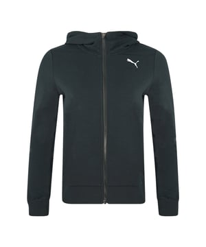 Puma Modern Sport FZ Training Black Jacket. Puma Modern Sport FZ Training Black Jacket. Style: 581044-01. Puma Logo On Front Chest And On Hood. Drycell Technology. Zip Closure