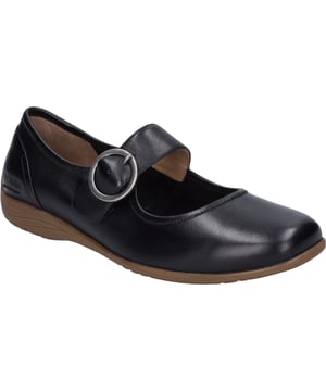 Entdecke die Eleganz und Bequemlichkeit, die JOSEF SEIBEL mit dem Ballerina Fenja 18 in schwarz bietet. Dieser Damenschuh vereint modernen Tragekomfort mit der Exklusivität hochwertiger Materialien und einer Fertigungsart, die Tradition und Innovation perfekt miteinander verbindet. Gefertigt aus feinstem Nappa-Kalbsleder, bietet Fenja 18 nicht nur eine perfekte Passform, sondern auch Langlebigkeit und Widerstandsfähigkeit. Die braune Gummisohle, strapazierfähig und mit optimalem Grip, verspricht sicheren Halt auf jedem Untergrund, was den Schuh zum idealen Begleiter für Arbeit und Freizeit im Freien macht. Die Besonderheit der AGO-Machart, bei der das Leder mit der Sohle verklebt wird, stellt eine leichte und formbeständige Konstruktion sicher, wodurch der Schuh eine großartige Option für den alltäglichen Gebrauch wird. Hervorzuheben ist die Schnalle als Verschluss, die nicht nur praktisch, sondern auch ein modisches Detail darstellt. Fenja 18 ist ein Ausdruck von modernem Komfort und zeugt von der Perfektion in Passform und Funktion, die JOSEF SEIBEL so besonders macht. Die Marke steht für eine nachhaltige Modephilosophie, fernab von Fast Fashion, und legt Wert auf die Verwendung von hochwertigen, langlebigen Materialien. Mit Fenja 18 erwirbst du nicht nur einen Schuh, sondern ein Stück Lebensqualität, das dich bei verschiedenen Aktivitäten unterstützt, ohne dabei die Umwelt unnötig zu belasten.