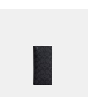 Modern Breast Pocket Wallet in Signature, Eight credit card slots
Full-length bill compartments,  Length: 9.50 cm,  Width: 2.00 cm,  Height: 19.00 cm