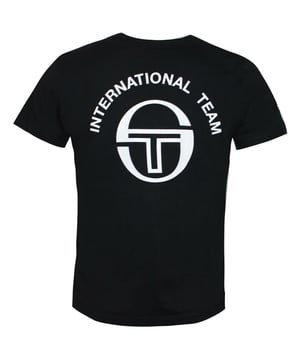 Sergio Tacchini Womens Alexandra Logo Taped T-shirt Casual T-shirt Zwart 38067 166