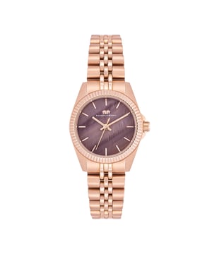 Are you looking for a women's watch that connects timeless look with the quality standards of the old watchmaker's craft? Then this model of the Rhodenwald & Sons label is the perfect choice. The clock manufacturer designs stylish and sustainable masterpieces for all generations: the timepiece enthusiastically with a tidy dial made of mother-of-pearl, simple barnice, obélisque devices and a grooved bezel. The satined stainless steel case with IP finishing in rose gold and a tuned link bracelet made of stainless steel fit harmoniously into the design concept. A precise quartz clock, a screwed housing floor and water resistance up to 5 ATM complete the equipment.