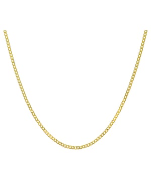 9K (375) geel goud: 6,6 gram; # Afmeting: 56 cm x 0,3 cm