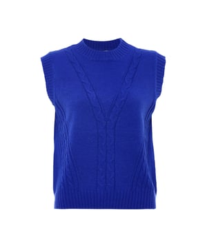 Sweatervesten zijn een fantastisch alternatief voor truien. Als modieuze laag zijn ze een modieus accessoire over blouses of overhemden. Het sweatervest van DreiMaster Maritim is gemaakt van een zachte garenmix en voorzien van kabelgebreide patronen. De geribbelde uiteinden maken het ontwerp compleet.  Pullover trui