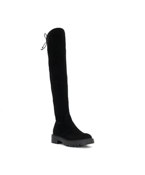 Our flat Thorne over-the-knee boots are perfect for transitioning between seasons. Combining all-day comfort and style, the figure-hugging silhouette rises just above knee. This flattering pull-over style pairs perfectly with floaty dresses and jeans alike and is set to become a timeless wardrobe staple for all year round.