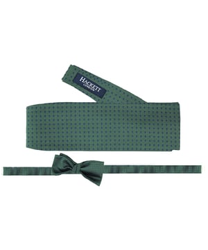 Hackett London Printed Silk Dark Green Mens Bow Ties HM052442 675