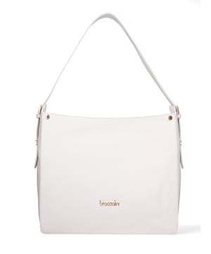 Bolso bandolera para mujer. El cierre es con cremallera. Los bolsillos internos son uno con cremallera y dos abiertos. Los bolsillos externos están ausentes. Falta la correa para el hombro. El mango es de cuero. Hay un compartimento interno. El material exterior es 100% Piel Auténtica. Internamente es 100% Poliéster. Medidas: 35,5x33x11,5 cm. Hecho en Italia