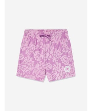 Converse combine 70s nostalgia with new innovative properties. These girls grape fizz shorts are reflective of the American label's preference for authentic streetwear. Crafted in cotton with towelled fleece floral patterning, an elasticated drawstring, back Velcro pocket fastening and an embroidered Converse Chuck Taylor All Star badge.‚ High Rise Wide Waistband‚ 66% Viscose, 32% Polyester, 2% Elastane