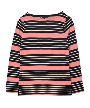 A take on the classic Breton top in a variety of navy white or pink stripes. A wardrobe staple made from lightweight supersoft cotton, with a curved hem for a flattering fit. Style with jeans and trainers on days off. Because stripes always look good.
Fit: Regular, Sizing: As expected