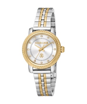 RC5L058M0075 Roberto Cavalli 4894626219399 Reloj de cuarzo para mujer en acero inoxidable plateado 5 ATM 30 mm