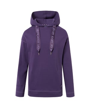 Damen Hoodie von der Marke JOOP! Lockerer Schnitt für optimalen Komfort. Kapuze mit breitem Kordelband mit Logoprint. Jersey-Qualität aus Baumwoll-Mix (BCI).