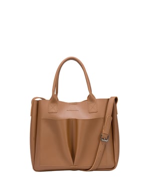 Be anything but basic with this classic wardrobe staple. The Megan XL Tote is the perfect accessory for making a statement and is highly functional too. Inside is a spacious compartment, big enough to carry the days essentials. You can also find a pouch which can be removed, ideal for storing items you want to keep extra secure, or use it as a mobile makeup bag! You have a choice of styling with the tote grab handles and the adjustable shoulder strap, so you can change your look depending on your chosen style! Features: , Lightly textured PU exterior, Claudia Canova debossed logo, Magnetic clasp fastening, Two exterior slip pockets, 2 x tote grab handles, Adjustable shoulder strap, Interior pouch which can be removed using the snap button clasps, Pouch measurement: W 304 x H 203 x D 63 mm, Zip top fastening on interior pouch Style Ref: 84607 TAN