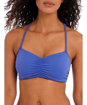 Freya Jewel Cove Underwired Bralette Bikini Top. With hidden underwire, lined cups and centre front gathering and side seam. Concealed stitching and convertible fully adjustable straps. Product is made of 84% Nylon/Polyamide, 16% Elastane and is recommended hand-wash only.