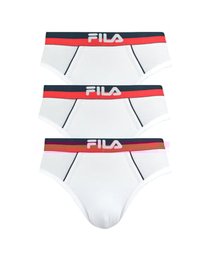 Sportliche Slips für Herren im 3er Pack von der Marke FILA.
Aus weicher Stretch-Baumwolle mit bequemem Logobund.
