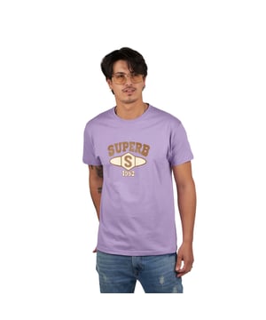 Short sleeve t-shirt Superb.
 Round neckline with ribbed finish.
 Brand print on the front.
 Seams seen in tone.
 Composition: 100% cotton
 Care:
- Wash at max. 40ºC.
 - Do not use bleach.
 - Iron at low temperature.
 - Do not dry clean.
 - Do not use dryer.