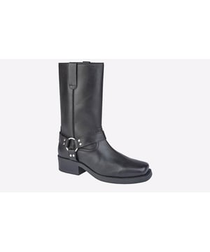 Elevate your casual wardrobe with western-inspired style that delivers an edgy look. Woodland deliver the High Harley boots, constructed in a on-trend brown leather upper with a harness feature and stud detailing that is sure to stand out from the crowd.
- Leather upper
- Harness with stud detailing
- Durable rubber outsole