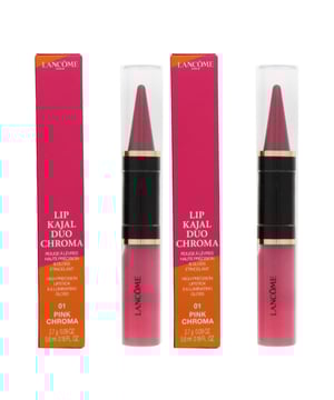 Lancôme Lip Kajal Duo is designed to ultra define and contour lips with a glossy effect. On one side, a Kajal coned-tip lipstick helps you define and precisely fill in your lips. On the other side, a non-sticky gloss for a finishing shine.