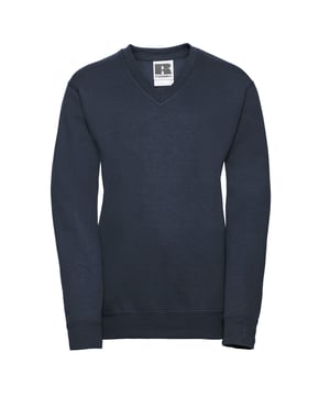 Materiaal: 50% Katoen, 50% Polyester. Ontwerp: Logo, eenvoudig. 295gsm. Zoom: Geribd lycra. Dropshoulder, zijnaden. Mouwtype: Met lange mouwen, ingezet. Halslijn: Lycra geribd, V-hals. Manchet: Geribd lycra. Bevestiging: Trek aan de achterkant. Duurzaamheid: Amfori, Better Cotton Initiative, BSCI, Oeko-Tex Standard 100 gecertificeerd..