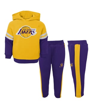 Let your young Lakers fan showcase their team spirit and style with the Los Angeles Lakers Miracle On Court Kids Tracksuit. Designed for both comfort and performance, this tracksuit is ideal for sports activities, school, or everyday wear. 
Key Features: 
-Bold Team Design: 
Features the iconic Los Angeles Lakers logo and colors, making it clear who your young fan supports. 
-Premium Fabric: 
Crafted from a high-quality blend of materials for a soft and comfortable feel, while ensuring durability for active wear. 
-Elastic Waistband: 
The pants come with an elastic waistband and drawstring, ensuring a secure and adjustable fit for growing kids. 
-Breathable and Moisture-Wicking: 
Designed with breathable, moisture-wicking fabric to keep kids comfortable and dry during active play or sports. 
With the Los Angeles Lakers Miracle On Court Kids Tracksuit, your young athlete can stay stylish and comfortable while representing their favourite team, both on and off the court.