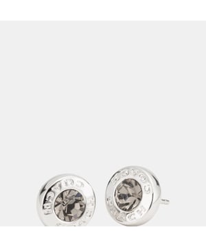 Open Circle Stone Stud Earring
