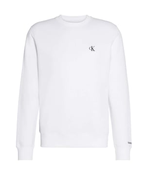 Sweat Calvin Klein Essential für Herren Weiß Baumwolle. Authentisches Kleidungsstück von der Marke Calvin Klein - Streetwear/Sportswear-Design von Calvin Klein - Calvin Klein für Herren mode, perfekt für den Alltag - Sweat Calvin Klein in Weiß lässt sich perfekt mit dem Rest Ihrer Garderobe kombinieren - bequeme Baumwollqualität - klassisch - Essential Regular -