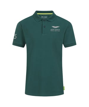 Aston Martin F1 Sebastian Vettel Conductor Camisa de polo verde de manga corta AM21KPO06