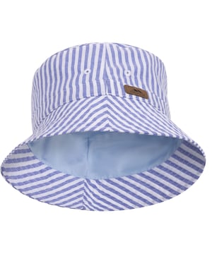 Buitenmateriaal: 75% Katoen, 25% Polyester. Voering: 100% polyester. Ontwerp: Gestreept. Stoftechnologie: Duurzaam. Geborduurde Oogjes, Brede Rand. Kunstlederen badge.