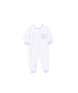 Baby romper Babidu.
 Long sleeve romper and long pants.
 Round neckline with ribbed finish.
 Pocket on the upper front.
 Sleeve with ribbed finish.
 Printed on the front.
 Seams seen in tone.
 Composition: 100% cotton
 Care:
Wash at maximum temperature 40º
 -Do not use bleach
 -Accepts iron
 -Dry at low temperature