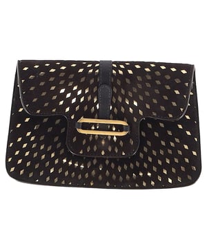 VINTAGE, RRP AS NEW
Elevate your evening ensemble with the Jimmy Choo Laser Cut Detail Flap Clutch Bag, crafted from sumptuous brown suede for a sophisticated touch. This luxurious clutch features intricate laser-cut detailing that creates a stunning, textured effect, adding depth and visual interest to the sleek, minimalist design.

 Jimmy Choo Laser Cut Detail Flap Clutch bag in Brown Suede

Condition: Very good
Signs of wear: Minor scratches, tarnishing of hardware, & zip., Minor sign of wear or markings., 
Packaging: Dust bag
Color: Brown 
Material: Suede
Size: One Size | One Size
Measurements: Width: 10; Height: 130; Length: 210
SKU: NAPPUGBBA444352W