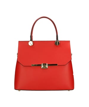 Bolso de mano para mujer en piel genuina arrugada con doble compartimento. Equipado con una correa de hombro extraíble. Producto artesanal italiano. Fabricado en Italiaù