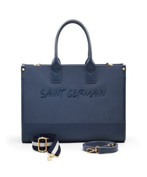 QUARTIER LATIN Large Tote Bag - Inside pocket - 2 adjustable and removable shoulder straps available - Can be worn as a schoolbag - ATELIERS SAINT GERMAIN embroidery on the outside - Smooth leather and fabric finish